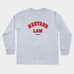 Harvard Law - Just Kidding Kids Long Sleeve T-Shirt